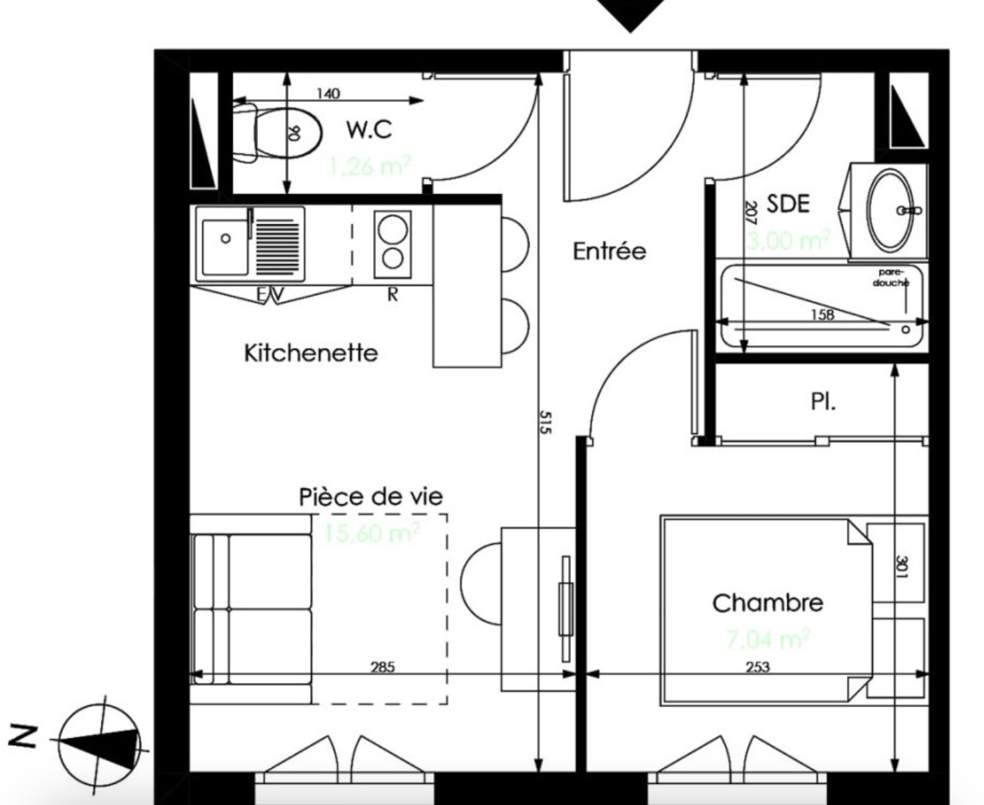 Plan appartement par une architecte d'intérieur